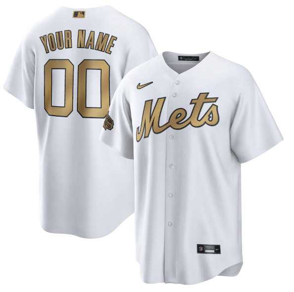 Customized Men's New York Mets Active Player White 2022 All-Star Cool Base Stitched Jersey,We sell and wholesale Customized Men's New York Mets Active Player White 2022 All-Star Cool Base Stitched Jersey on line form chian!